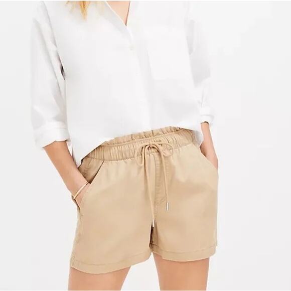 LOFT Pants - Loft Womens Emory Shorts Lyocell Fabric Tan Drawstring Waist Size XL
